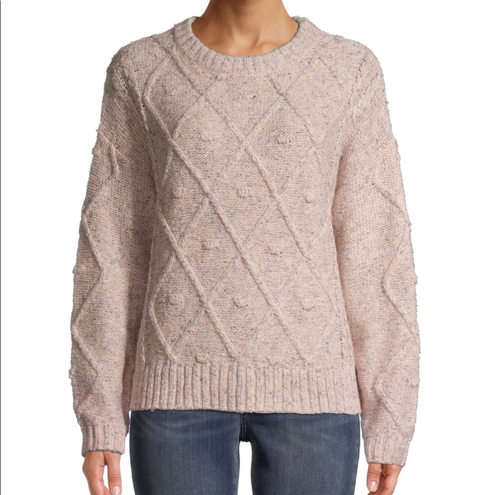 NWT TIME AND TRU CREWNECK CABLE KNIT SWEATER SZ S